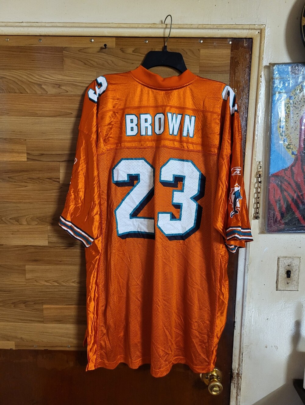 Miami Dolphins Reebok NFL Jersey #23 Brown size XL